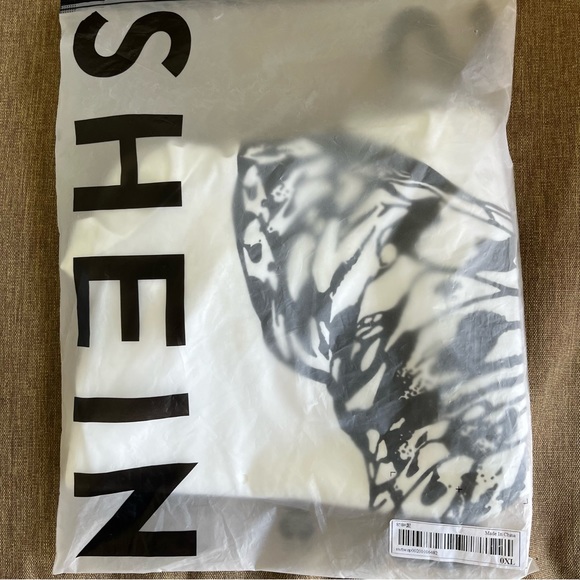 Shein Butterfly Print Asymmetrical Neck Blouse - Picture 5 of 5